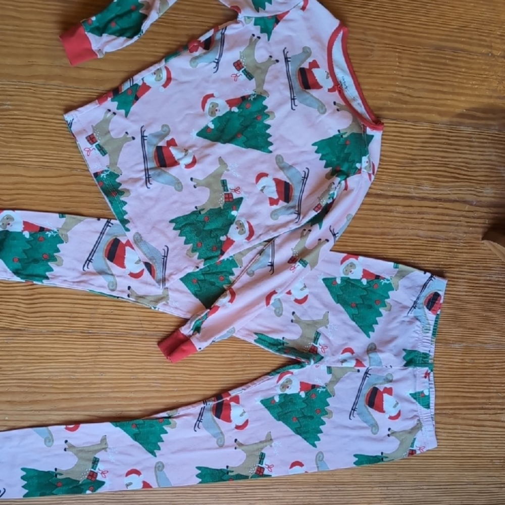 Carter's Red and Green Santa Pajama Set
